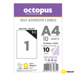 Samolepc etikety OCTOPUS 210x297mm /10 list - 1ks na list