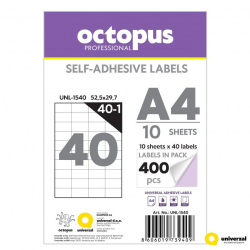 Samolepc etikety OCTOPUS 52,5x29,7mm /10 list - 40ks na list
