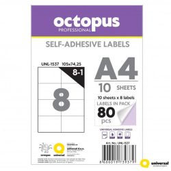 Samolepc etikety OCTOPUS 105x74,25mm /10 list - 8ks na list