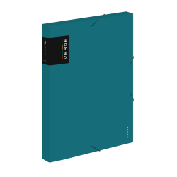 Krabice PP s gumou A4 3cm VERDE modr
