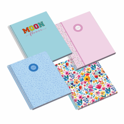 Spir�lov� se�it A4 Teen Moonflower s tvrd�mi deskami
